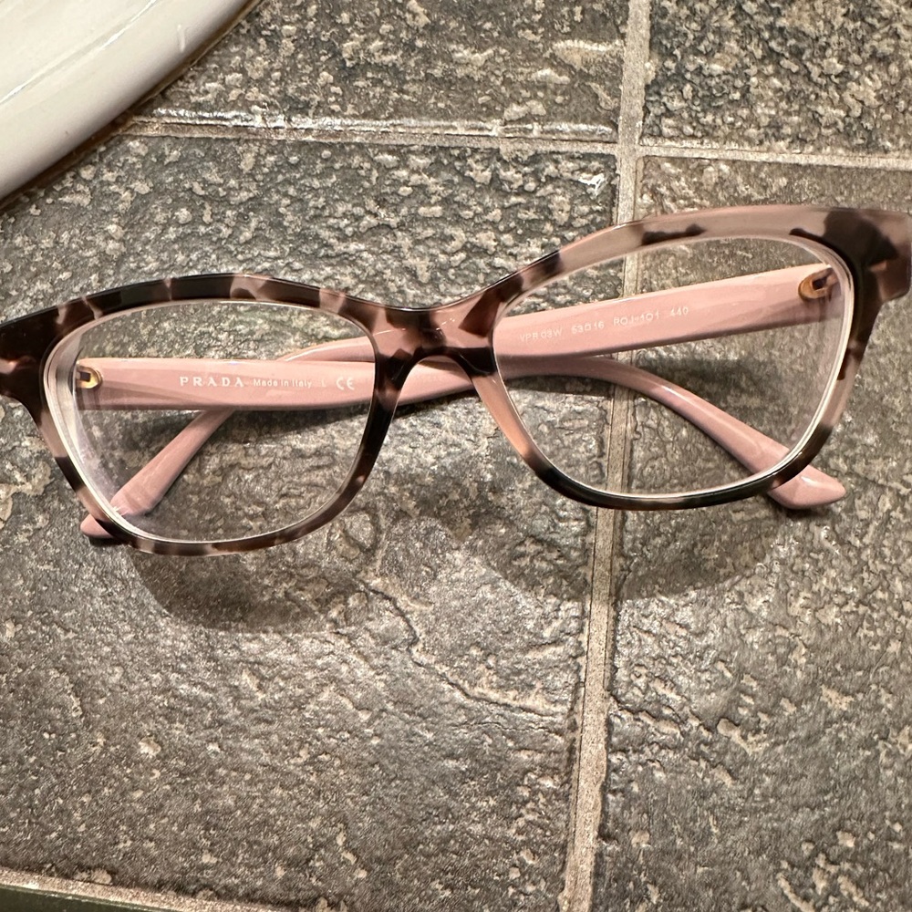 Prada pink tortoiseshells glasses